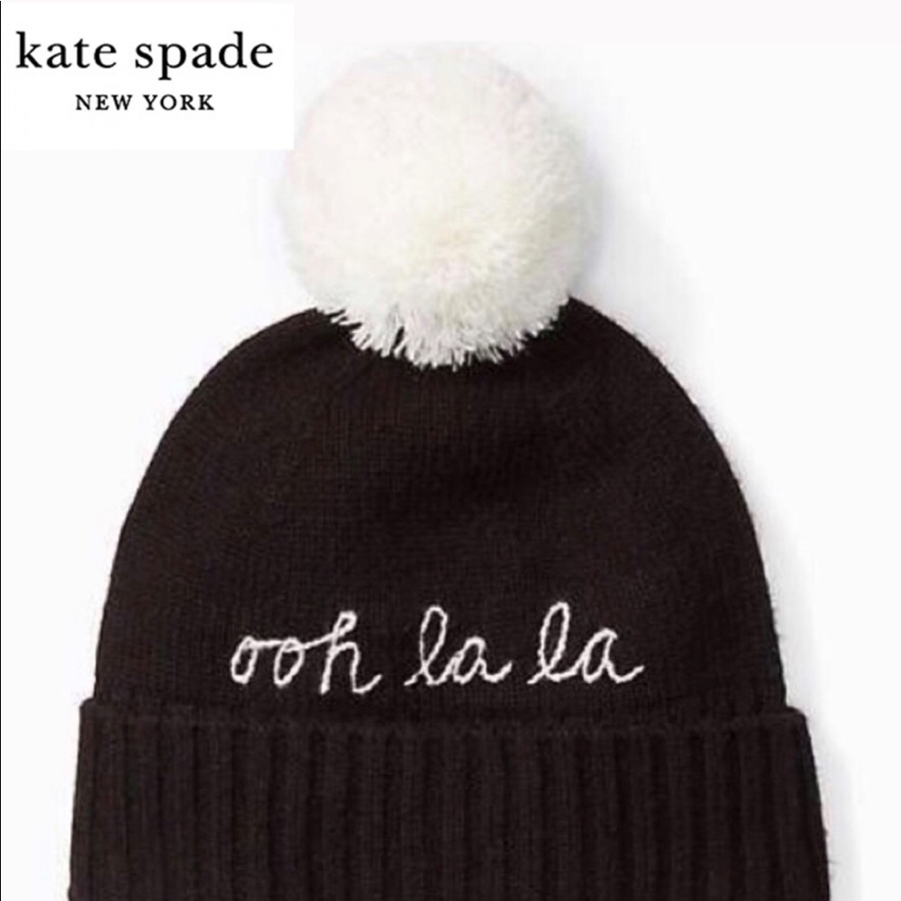 Kate spade Beanie NWT ♠️ ooh la la - Picture 1 of 4